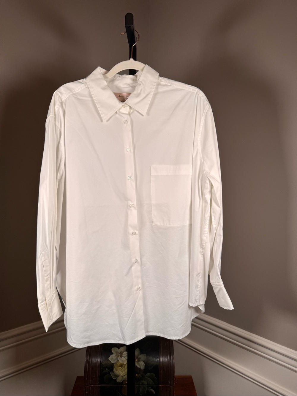Philosophy Republic Clothing White Oversized Button-Up Shirt XL Pocket - Picture 2 of 8